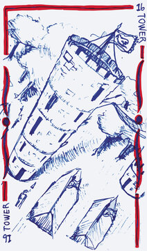 Hand drawn style Tarot cards