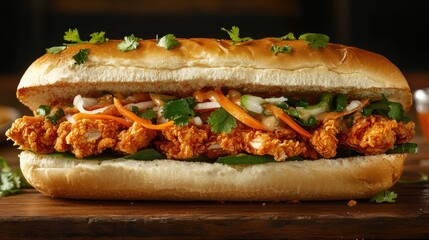 Crispy Chicken Sandwich Loaded with Fresh Ingredients and Vibrant Toppings Perfect for Food Lovers and Culinary Enthusiasts Looking for a Mouthwatering Option