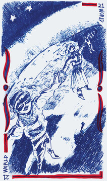 Hand drawn style Tarot cards