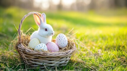 Happy Easter day with Colorful Easter eggs,Spring holiday,Happy easter eggs,festive clip art,Happy Easter greeting card, poster, banner template,april festive concept.