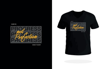 Progress Not Perfection Gym Motivation Tee