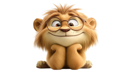 Expressive cartoon character with big eyes and a wide smile, ideal for children's illustrations entertainment