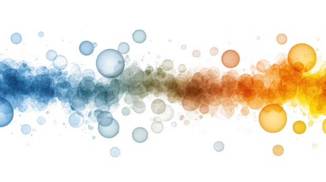 Colorful abstract background with circles and dots, a vibrant dynamic composition
