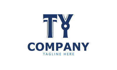 TY T ty initial logo | initial based abstract modern minimal creative logo, vector template image. luxury logotype logo, real estate homie logo. typography logo. initials logo