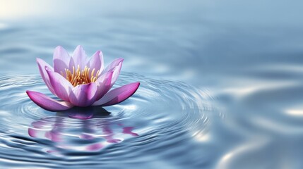 Radiant Zen Lotus Blooming in the Embrace of Water