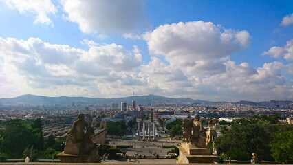 A panoramic view of Barcelona from Museu Nacional d'Art de Catalunya