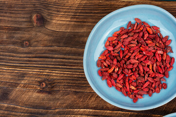 Pile of Dried goji berries.