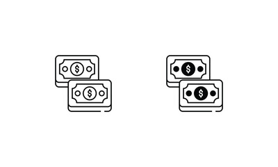 Money  icons set vector stock illustration