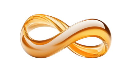 Golden infinity symbol, representing eternal love, limitless possibilities, and unending bonds
