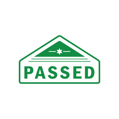 green passed rubber stamp, flat education label minimalist design for digital and print projects
 Graphic Design Icons Making a Huge Impact on Visual Aesthetics