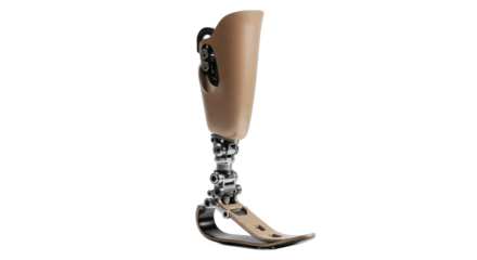 Modern prosthetic leg crafted with advanced technology showcasing mobility solutions