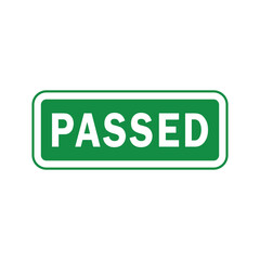 green passed rubber stamp, flat education label minimalist design for digital and print projects
 Graphic Design Icons Making a Huge Impact on Visual Aesthetics