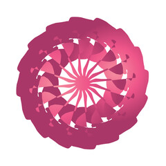 Vibrant circle geometric pattern, whit gradient colored 