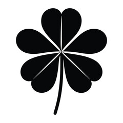 Four leaf clover isolated on white background with butterfly and ribbon design for luck and celebration