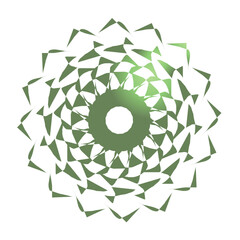 Vibrant circle geometric pattern, whit gradient colored 
