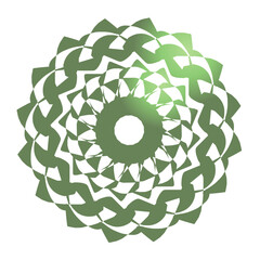 Vibrant circle geometric pattern, whit gradient colored 