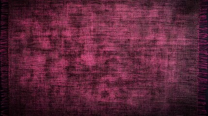 Fototapeta premium Pink Burlap Texture Background Dark Magenta Fabric Woven Textile