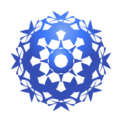 Vibrant circle geometric pattern, whit gradient colored 