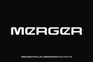 Fototapeta premium Display alphabet font vector design suitable for headline, poster, logo, magazine and many more