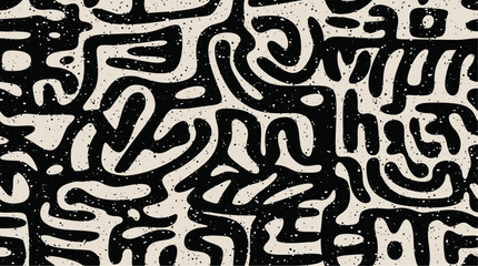 Seamless abstract grunge pattern, random silhouette texture with unique shapes, ideal for wall art, gift wrapping, home décor, and book covers.