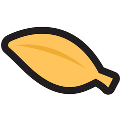 Black line icon set autumn fallen leaves