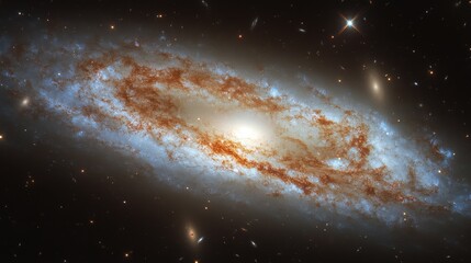 Fototapeta premium A colorful, irregular galaxy, its chaotic shape defying the symmetry of traditional spirals and ellipticals