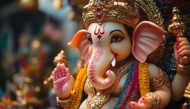 Ganesh Statue, Festival, Close-up, India