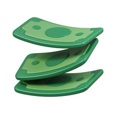 Currency Note 3D Illustration