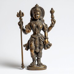 Vibrant hindu god vishnu statue display art gallery sculpture indoor close-up cultural heritage
