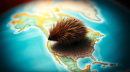 Hedgehog, American Animals, Wildlife Day, National Animal, Generative Ai