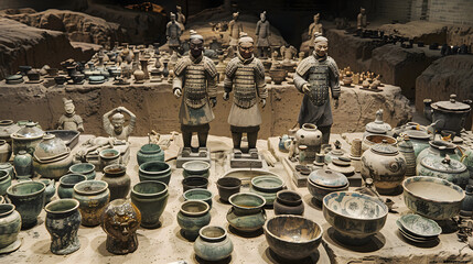 Insightful Glance into the Zhou Dynasty Era: An Archaeological Display of Ancient Terracotta Soldiers, Artifacts and Antiquities