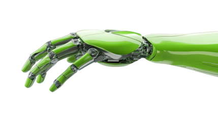 Robotic hand in nature, a fusion of technology and environmental harmony in robotics automation