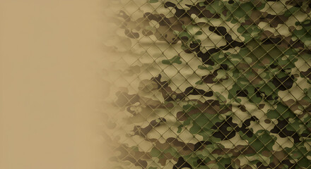 Abstract gradient from sand to military netting backdrop, suitable for digital design