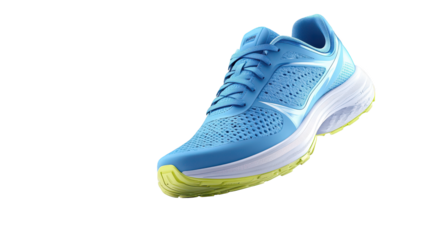 Blue and white athletic sneakers with zoom air technology for enhanced performance comfort