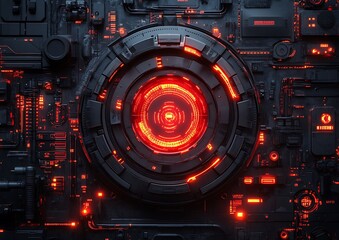 Futuristic Circuitry, Central Eye, Tech