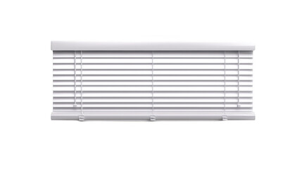 Enhance your home with elegant white window featuring horizontal blinds for optimal light control and privacy