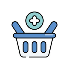 Add to basket icon vector stock illustration