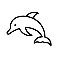 Dolphin Icon Symbolizing Protection in Minimalist Style  