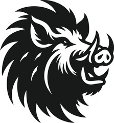 Wild boar animal silhouette vector