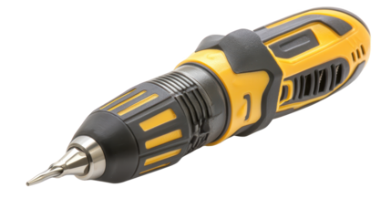 Closeup of dewalt cordless drill bit, essential power tool for precision drilling and home improvement