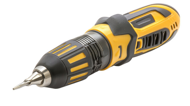 Closeup of dewalt cordless drill bit, essential power tool for precision drilling and home improvement