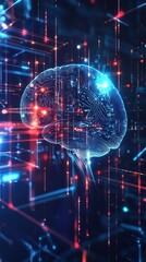 Digital Representation of a Human Brain with Neural Connections