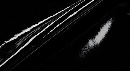 Abstract glossy black patent leather surface with subtle reflective highlights