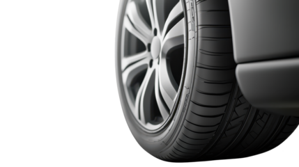 Detailed closeup of tire tread on black background, exploring texture and grip closeup