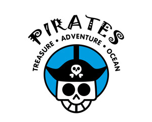 Pirate Emblem. Logo. Symbol. Adventure and treasure. Vector.