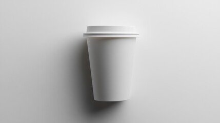 Blank white coffee cup mockup on white background