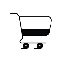 Shopping cart icon vector stock illustration