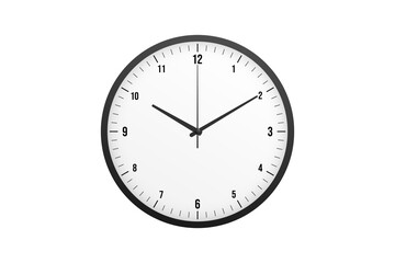 Simple analog modern wall round clock. Vector illustration EPS 10