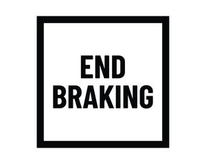 End Braking Signal Sign, Permanent Signaling Signs, and Safety Signs for Railway Track Maintenance - High Quality Vector Stock Image