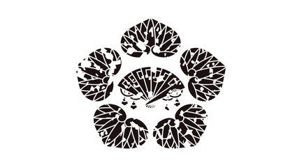 家紋はんこ・細輪ニ五ツ裏葵.ai